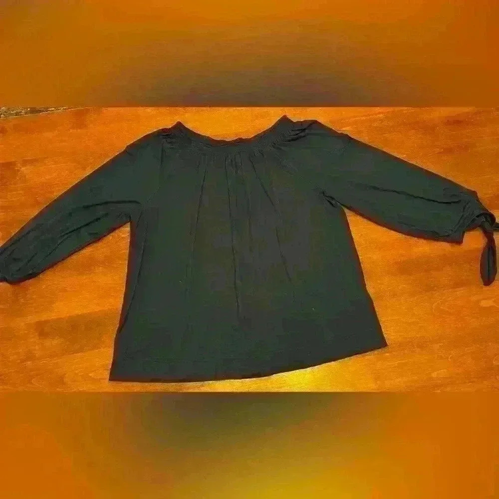 Chaps Navy Blue Shirt Size Small Viscose Lightweight Summer Perfect Stretch Comf